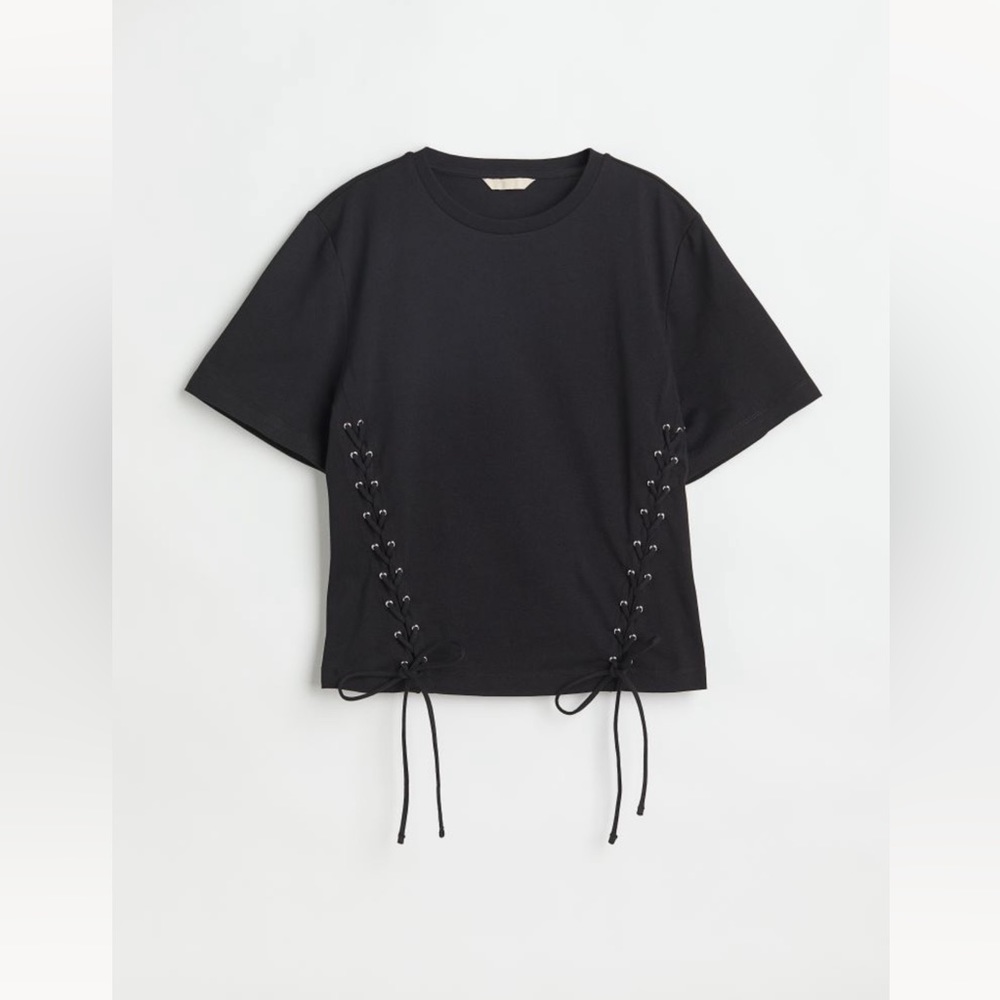 H&M Lacing Detail Tshirt